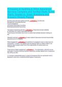 Principles of Auditing & Other Assurance Services Complete and Verified Study Guide Highly Graded A&plus; Exam Questions and Answers Already Passed