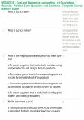 WGU D101 - Cost and Managerial Accounting - A&plus; Guaranteed Success - Verified Exam Questions and Solutions - Complete Course Mastery Guide