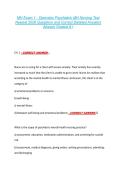 MH Exam 1 - Openstax Psychiatric MH Nursing Test  Newest 2026 Questions and Correct Detailed Answers  Already Graded A&plus; 