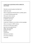NU 189 &sol; NU189 Galen College Of Nursing -NU189 EXAM 5 QUESTIONS WITH COMPLETE SOLUTIONS