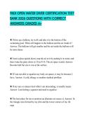PADI OPEN WATER DIVER CERTIFICATION TEST BANK 2026 QUESTIONS WITH CORRECT ANSWERS GRADED A&plus;