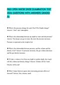 PADI OPEN WATER DIVER EXAMINATION TEST 2026 QUESTIONS WITH ANSWERS GRADED A&plus;