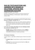 SHS 205 TESTS QUESTIONS AND ANSWERS WITH GRADED A&plus; SOLUTIONS&comma; UPDATED 2026&comma; GUARANTEED SUCCESS