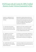 PCIP Exam with all Correct & 100&percnt; Verified Answers &vert;Latest Version &vert;Guaranteed to Pass 