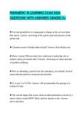 PARAMEDIC JB LEARNING EXAM 2026 QUESTIONS WITH ANSWERS GRADED A&plus;