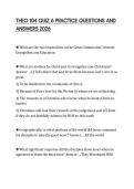 THEO 104 QUIZ 6 PRACTICE QUESTIONS AND ANSWERS 2026