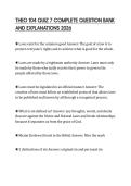 THEO 104 QUIZ 7 COMPLETE QUESTION BANK AND EXPLANATIONS 2026