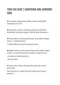 THEO 104 QUIZ 7 QUESTIONS AND ANSWERS 2026
