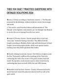 THEO 104 QUIZ 7 PRACTICE QUESTIONS WITH DETAILED SOLUTIONS 2026