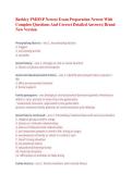 Barkley PMHNP Newest Exam Preparation Newest With Complete Questions And Correct Detailed Answers&vert; Brand New Version