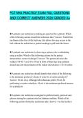 PCT NHA PRACTICE EXAM FULL QUESTIONS AND CORRECT ANSWERS 2026 GRADED A&plus;
