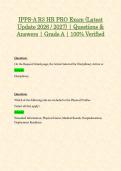 IPPS-A R3 HR PRO Exam &lpar;Latest Update 2026 &sol; 2027&rpar; &vert; Questions & Answers &vert; Grade A &vert; 100&percnt; Verified