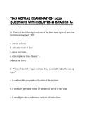 TIMS ACTUAL EXAMINATION 2026 QUESTIONS WITH SOLUTIONS GRADED A&plus;