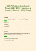 IPPS-A DL Final Exam &lpar;Latest Update 2025 &sol; 2026&rpar; &vert; Questions & Answers &vert; Grade A &vert; 100&percnt; Correct