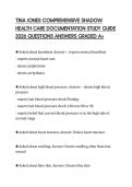 TINA JONES COMPREHENSIVE SHADOW HEALTH CARE DOCUMENTATION STUDY GUIDE 2026 QUESTIONS ANSWERS GRADED A&plus;