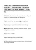 TINA JONES COMPREHENSIVE SHADOW HEALTH DOCUMENTATION ACTUAL EXAM 2026 QUESTIONS WITH ANSWERS GRADED A&plus;