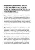 TINA JONES COMPREHENSIVE SHADOW HEALTH DOCUMENTATION ELECTRONIC HEALTH RECORD ANSWERED ACTUAL EXAM PAPER 2026 GRADED A&plus;
