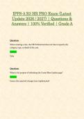 IPPS-A R3 HR PRO Exam &lpar;Latest Update 2026 &sol; 2027&rpar; &vert; Questions & Answers &vert; 100&percnt; Verified &vert; Grade A