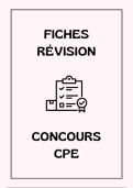 Fiches r&eacute;vision CONCOURS CPE