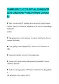 PHARM HESI V1 V2 V3 ACTUAL EXAM PAPER 2026 QUESTIONS WITH ANSWERS GRADED A&plus;