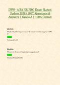 IPPS-A R3 HR PRO Exams &lpar;Latest 2026 &sol; 2027 Updates STUDY BUNDLE PACKAGE WITH SOLUTIONS&rpar; Questions & Answers &vert; Grade A &vert; 100&percnt; Correct