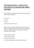TMC PRACTICE EXAM A &plus; B 2026 ACTUAL EXAM SCRIPT FULL QUESTIONS AND VERIFIED SOLUTIONS