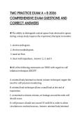 TMC PRACTICE EXAM A &plus; B 2026 COMPREHENSIVE EXAM QUESTIONS AND CORRECT ANSWERS