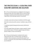 TMC PRACTICE EXAM A &plus; B 2026 FINAL PAPER EXAM PREP QUESTIONS AND SOLUTIONS