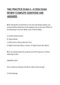 TMC PRACTICE EXAM A &plus; B 2026 EXAM REVIEW COMPLETE QUESTIONS AND ANSWERS