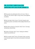 PHIL 333 STUDY GUIDE EXAM 2026 QUESTIONS WITH SOLUTIONS GRADED A&plus;