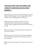 TMU EXAM SCRIPT PRACTICE BUNDLE 2026 COMPLETE QUESTIONS AND SOLUTIONS GRADED A&plus;