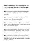 TMU EXAMINATION TEST BUNDLE 2026 FULL QUESTIONS AND ANSWERS 100&percnt; VERIFIED