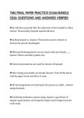 TMU FINAL PAPER PRACTICE EXAM BUNDLE 2026 QUESTIONS AND ANSWERS VERIFIED