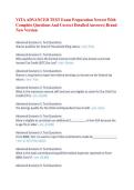 VITA ADVANCED TEST Exam Preparation Newest With Complete Questions And Correct Detailed Answers&vert; Brand New Version