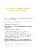 PEER SUPPORT SPECIALIST WITH COMPLETE SOLUTIONS