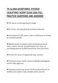 TN ALARM MONITORING SYSTEMS QUALIFYING AGENT EXAM 2026 FULL PRACTICE QUESTIONS AND ANSWERS