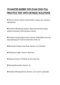 TN MASTER BARBER 1010 EXAM 2026 FULL PRACTICE TEST WITH DETAILED SOLUTIONS