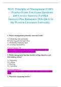 WGU Principles of Management &lpar;C483&rpar;  &mdash; Practice Exam Test Exam Questions  and Correct Answers &lpar;Verified  Answers&rpar; Plus Rationales 2026 Q&A At  the Western Governors University&period;