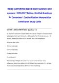 Relias Dysrhythmia Basic B Exam Questions and Answers &vert; 2026&sol;2027 Edition &vert; Verified Questions &vert; A&plus; Guaranteed &vert; Cardiac Rhythm Interpretation Certification Study Guide
