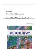 Test Bank for Brock Biology of Microorganisms 16th Edition by Michael T&period; Madigan&comma; David A&period; Stahl&period;&vert;&vert; All Chapters &vert;&vert; 1-34 Chapters &comma; Newest 2025