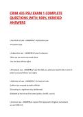 CRIM 435 PSU EXAM 1 COMPLETE QUESTIONS WITH 100&percnt; VERIFIED ANSWERS