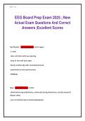EEG Board Prep Exam 2025 &vert; New Actual Exam Questions & Correct Answers &vert; Excellent Scores Guarantee