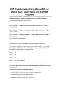 MTA Abschlusspr&uuml;fung &lpar;Truppf&uuml;hrer&comma; Stand 2026&rpar; Questions and Correct Answers