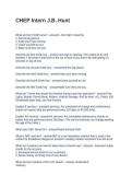 CHEP Intern J&period;B&period; Hunt&period; Questions with Complete Solutions