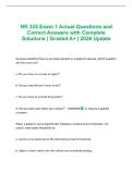 NR 325 Exam 1 Actual Questions and Correct Answers with Complete Solutions &vert; Graded A&plus; &vert; 2026 Update