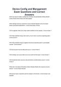 Device Config and Management Exam Questions and Correct Answers