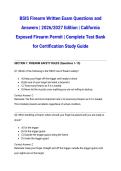 BSIS Firearm Written Exam Questions and Answers &vert; 2026&sol;2027 Edition &vert; California Exposed Firearm Permit &vert; Complete Test Bank for Certification Study Guide