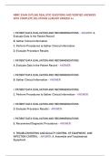 NBRC EXAM OUTLINE REALISTIC QUESTIONS AND VERIFIED ANSWERS WITH COMPLETE SOLUTIONS&vert; ALREADY GRADED A&plus;&period;