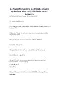 Certiport Networking Certification Exam Questions with 100&percnt; Verified Correct Answers