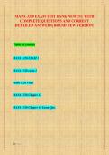 MANA 3320 EXAM TEST BANK NEWEST WITH  COMPLETE QUESTIONS AND CORRECT  DETAILED ANSWERS&vert; BRAND NEW VERSION&excl;